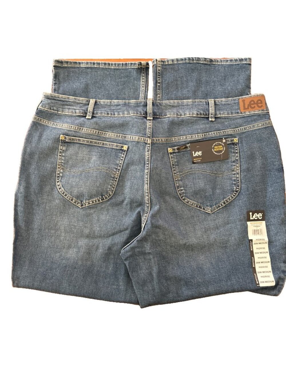 Lee Women’s Bootcut Mid Rise Jeans Size 26W Medium Blue Cotton Blend Denim